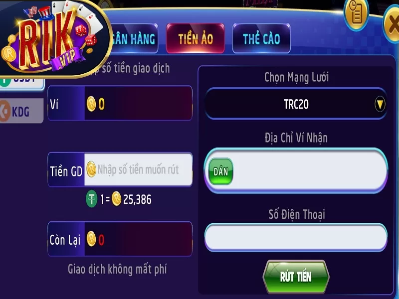 Phải đảm bảo thông tin rút tiền chính xác
